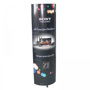 Reklám egyéni nyomtatott hajtogatású banner állvány Totem kijelző POP kartonpapír állvány